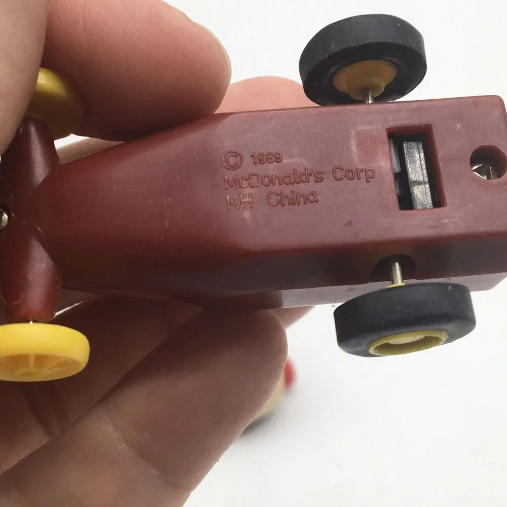 1989 McDonald's McDrive Thru Crew Pull Back Car Burger Ketchup Fries Potato Cars